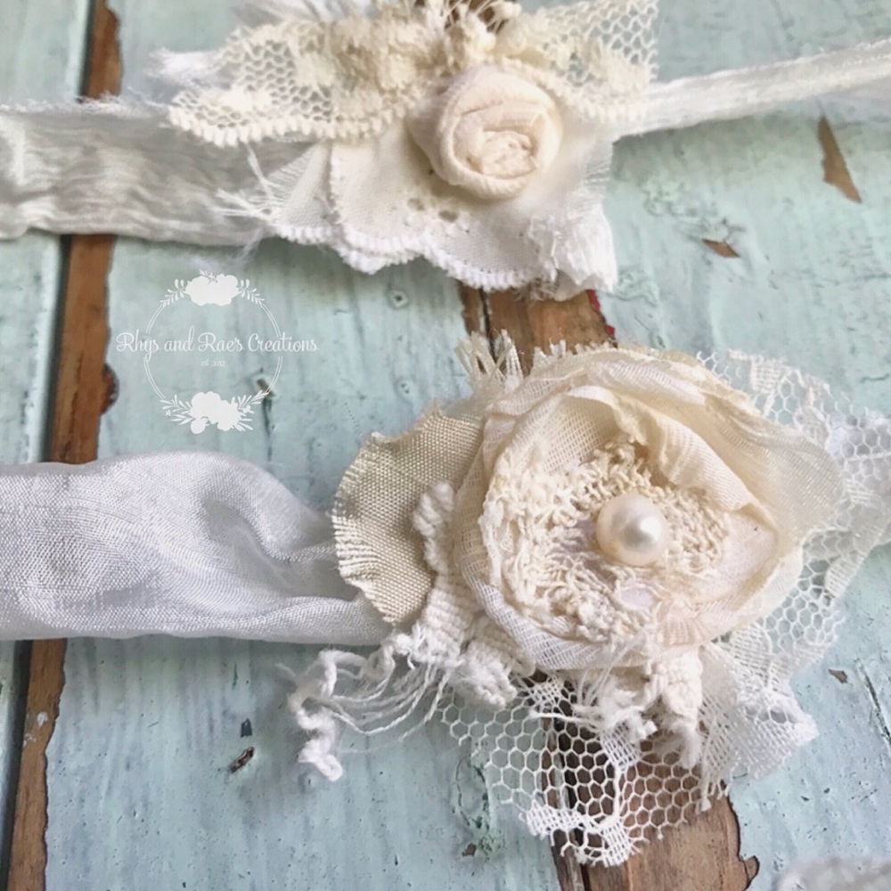 Set Of 2 Newborn/Baby Silk Tieback Headbands
